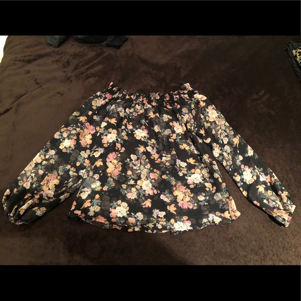 Floral Tobi Off The Shoulder Long Sleeve